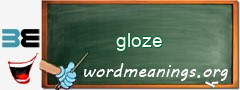 WordMeaning blackboard for gloze